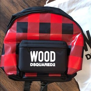 wood dsquared2 backpack